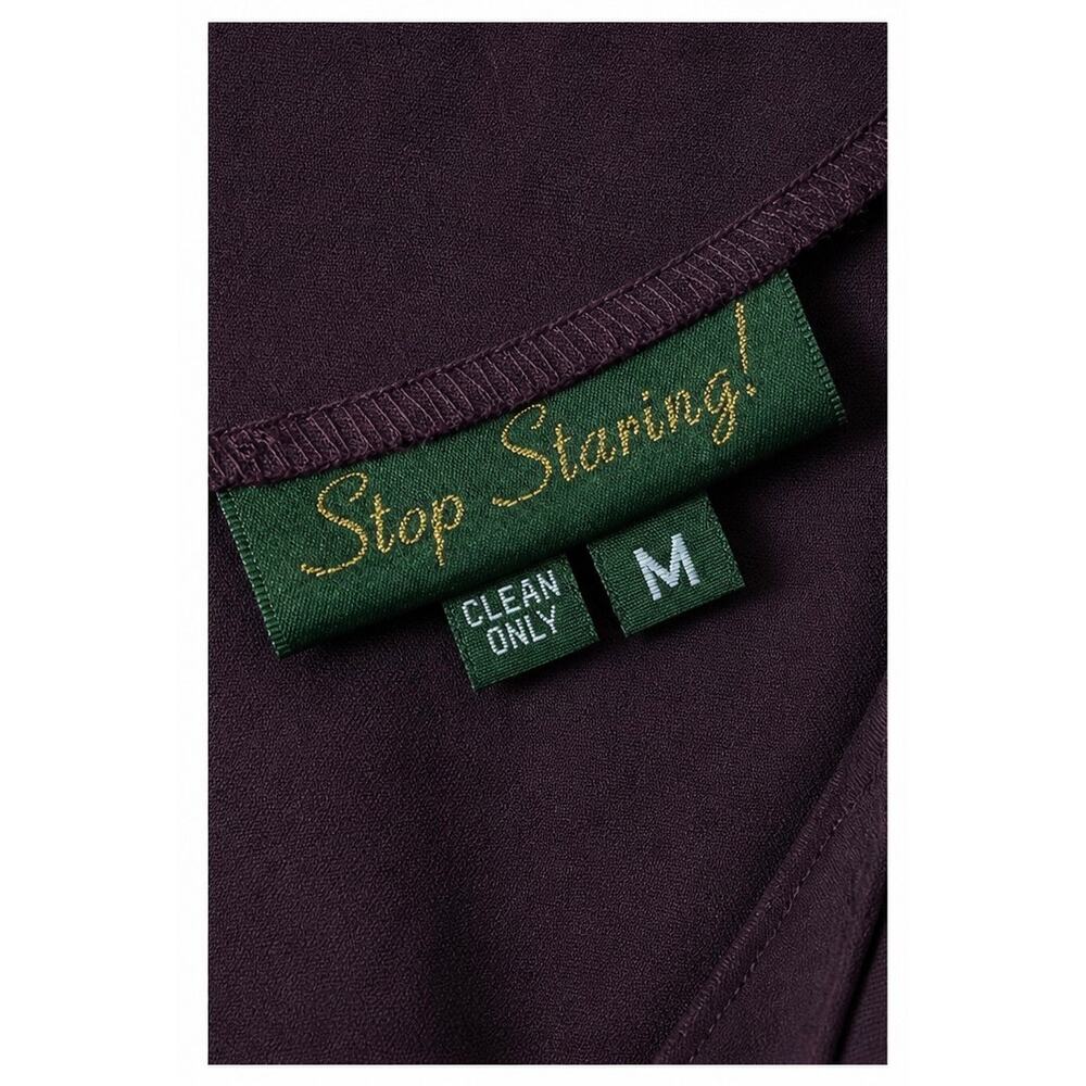Stop Staring! Purple Peplum Pencil Dress Size M - Picture 2 of 4